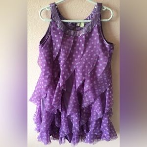 The children’s Place lavender polkadot ruffle dress size 8